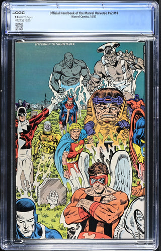 Official Handbook of the Marvel Universe #v2 #18 (10/87) Graded CGC 9.0