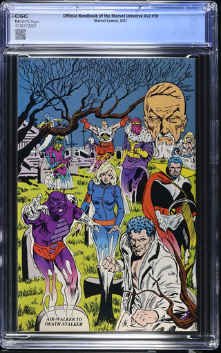 Official Handbook of the Marvel Universe #v2 #16 (6/87) Graded CGC 9.4