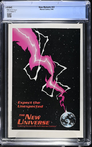 New Mutants #43 (9/86) Graded CGC 9.8