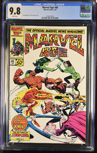 Marvel Age #46 (1/87) Graded CGC 9.8 front cover