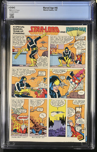 Marvel Age #46 (1/87) Graded CGC 9.8 back cover
