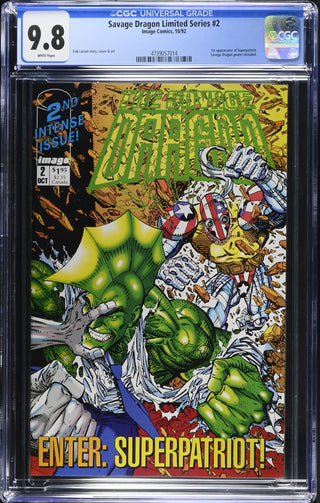 Savage Dragon Limited Series #2 (10/92) Graded CGC 9.8