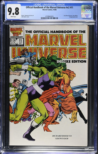 Official Handbook of the Marvel Universe #v2 #11 (10/86) Graded CGC 9.8