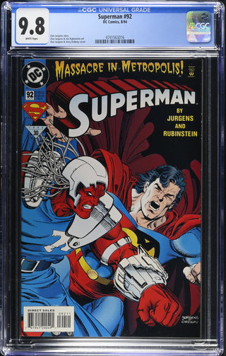 Superman #92 (8/94) Graded CGC 9.8