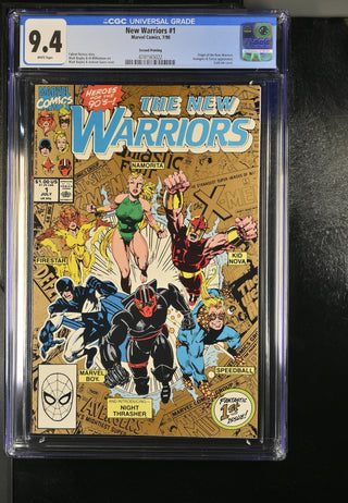 New Warriors #1 (7/90) Graded CGC 9.4 Second Printing