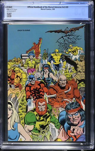 Official Handbook of the Marvel Universe #v2 #20 (2/88) Graded CGC 9.8