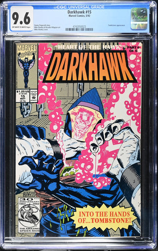 Darkhawk #15 (5/92) Graded CGC 9.6