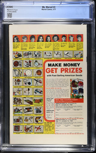 Ms. Marvel #3 (3/77) Graded CGC 9.2