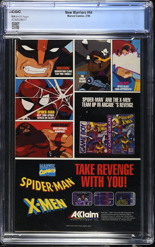 New Warriors #44 (2/94) Graded CGC 9.4