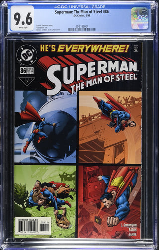 Superman: The Man of Steel #86 (2/99) Graded CGC 9.6