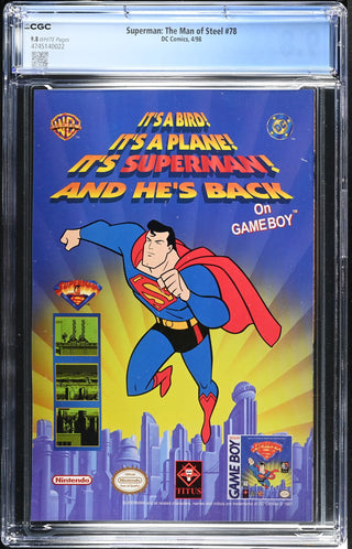 Superman: The Man of Steel #78 (4/98) Graded CGC 9.8