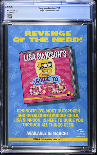 Simpsons Comics #217 (2015) Graded CGC 9.8
