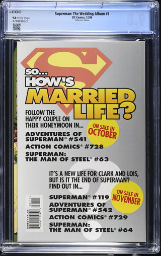 Superman: The Wedding Album #1 (12/96) Graded CGC 9.8 Collector's Edition