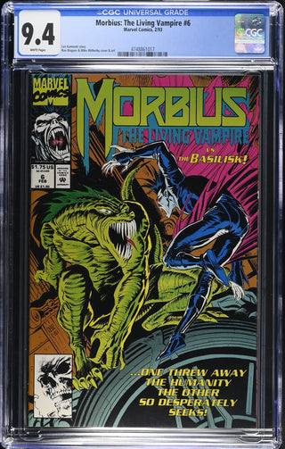 Morbius: The Living Vampire #6 (2/93) Graded CGC 9.4