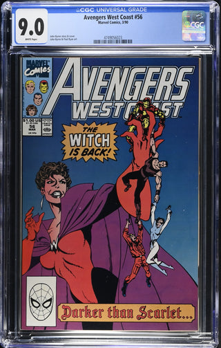 Avengers West Coast #56 (3/90) Graded CGC 9.0