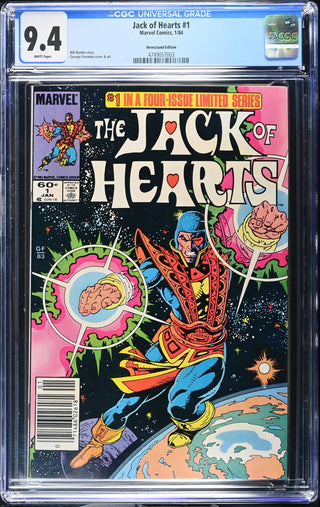 Jack of Hearts #1 (1/84) Graded CGC 9.4 Newsstand Edition