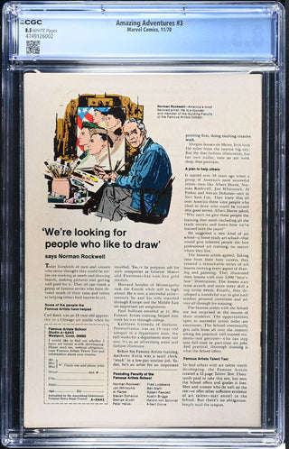 Amazing Adventures #3 (11/70) Graded CGC 8.5