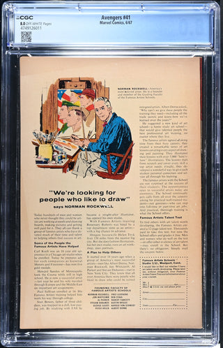 Avengers #41 (6/67) Graded CGC 8.0