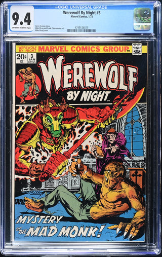 Werewolf By Night #3 (1/73) Graded CGC 9.4