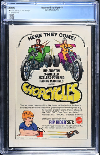 Werewolf By Night #3 (1/73) Graded CGC 9.4