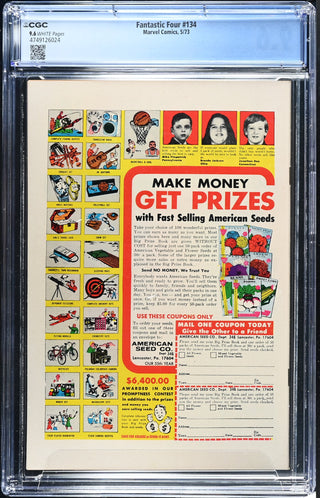 Fantastic Four #134 (5/73) Graded CGC 9.6