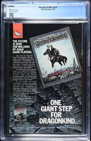 Uncanny X-Men #225 (1/88) Graded CGC 9.4