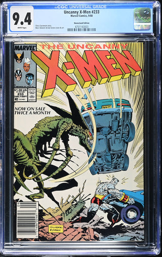 Uncanny X-Men #233 (9/88) Graded CGC 9.4 Newsstand Edition