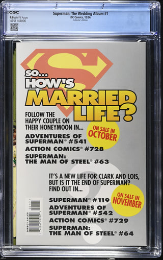 Superman: The Wedding Album #1 (12/96) Graded CGC 9.8 Collector's Edition
