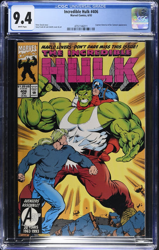 Incredible Hulk #406 (6/93) Graded CGC 9.4