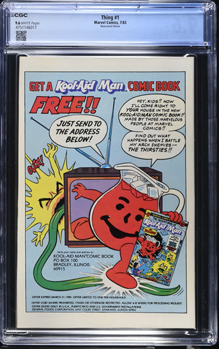 Thing #1 (7/83) Graded CGC 9.6 Newsstand Edition