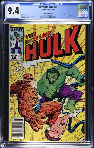 Incredible Hulk #293 (3/84) Graded CGC 9.4 Newsstand Edition
