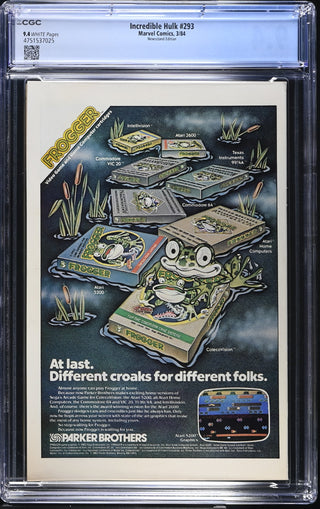 Incredible Hulk #293 (3/84) Graded CGC 9.4 Newsstand Edition