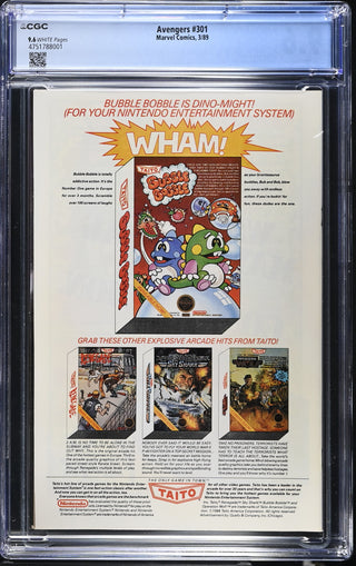Avengers #301 (3/89) Graded CGC 9.6