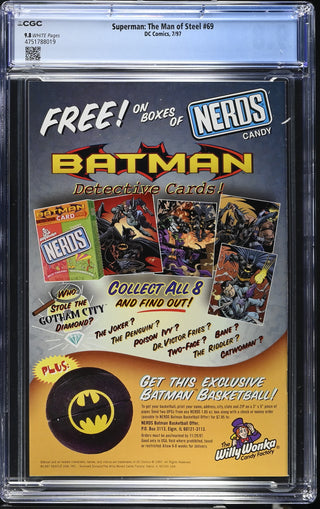 Superman: The Man of Steel #69 (7/97) Graded CGC 9.8