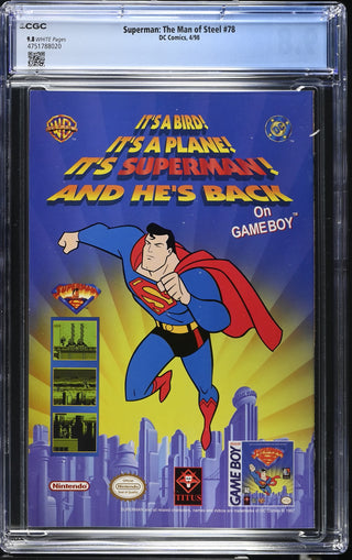 Superman: The Man of Steel #78 (4/98) Graded CGC 9.8