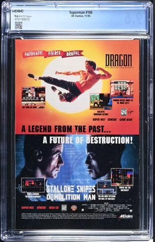 Superman #106 (11/95) Graded CGC 9.6