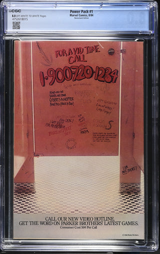Power Pack #1 (8/84) Graded CGC 8.0 Newsstand Edition
