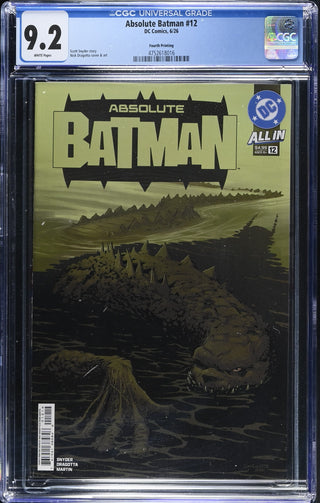 Absolute Batman #12 (6/26) Graded CGC 9.2 Fourth Printing
