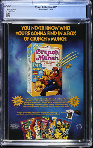 Web of Spider-Man #115 (8/94) Graded CGC 9.6