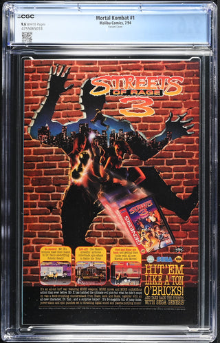 Mortal Kombat #1 (7/94) Graded CGC 9.6 Variant Cover