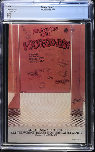 Power Pack #1 (8/84) Graded CGC 8.0 Newsstand Edition