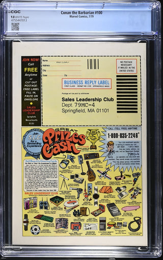 Conan the Barbarian #100 (7/79) Graded CGC 9.8