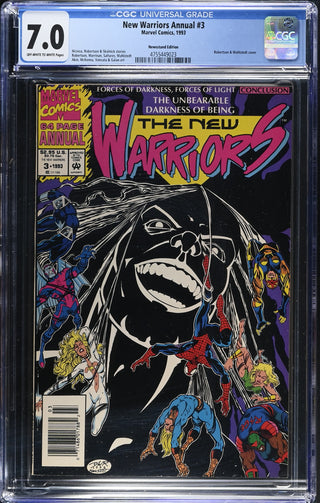 New Warriors Annual #3 (1993) Graded CGC 7.0 Newsstand Edition