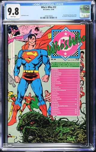 Who's Who #22 (12/86) Graded CGC 9.8