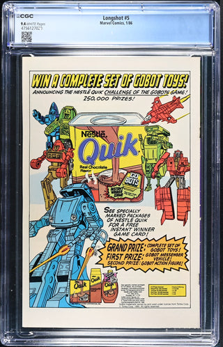 Longshot #5 (1/86) Graded CGC 9.4