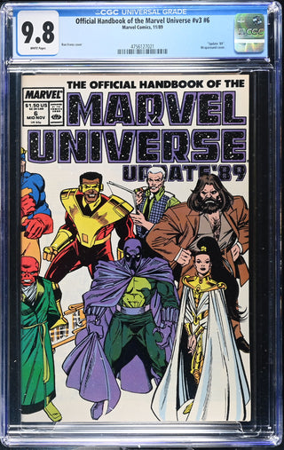 Official Handbook of the Marvel Universe #v3 #6 (11/89) Graded CGC 9.8