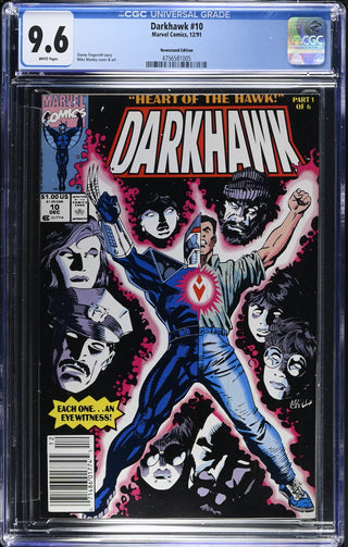 Darkhawk #10 (12/91) Graded CGC 9.6 Newsstand Edition