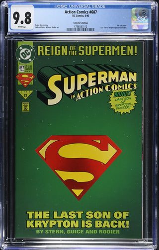 Action Comics #687 (6/93) Graded CGC 9.8 Collector's Edition