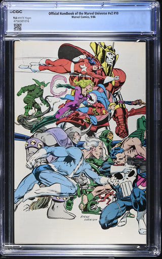 Official Handbook of the Marvel Universe #v2 #10 (9/86) Graded CGC 9.6