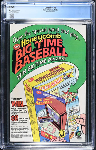 Longshot #3 (11/85) Graded CGC 8.5 Newsstand Edition